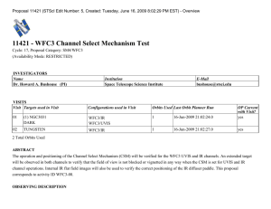 11421 - WFC3 Channel Select Mechanism Test