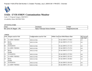 11426 - UVIS SMOV Contamination Monitor