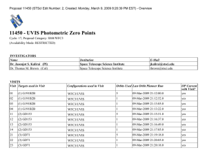 11450 - UVIS Photometric Zero Points