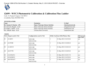 12699 - WFC3 Photometric Calibration &amp; Calibration Flux Ladder