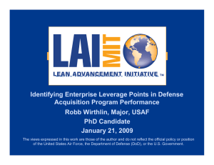 Identifying Enterprise Leverage Points in Defense Acquisition Program Performance