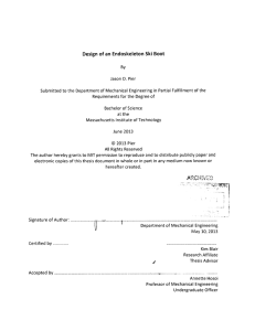 Design  of an  Endoskeleton  Ski  Boot By
