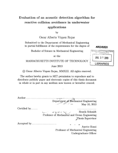 Evaluation  of  an acoustic  detection  algorithm ... reactive  collision  avoidance  in  underwater applications