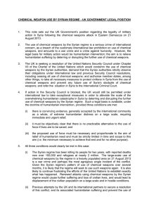 CHEMICAL WEAPON USE BY SYRIAN REGIME - UK GOVERNMENT LEGAL...  This  note  sets  out  the ... 1.