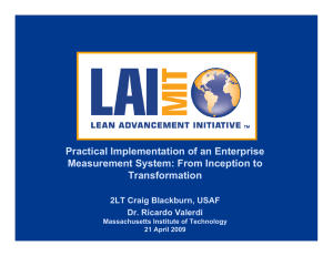 Practical Implementation of an Enterprise Measurement System: From Inception to Transformation