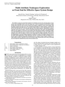 Multi-Attribute Tradespace Exploration as Front End for Effective Space System Design