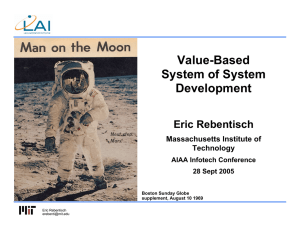 Value-Based System of System Development Eric Rebentisch