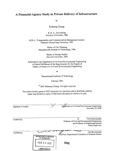 A  Financial-Agency  Study  in Private Delivery ... Risharng  Chiang