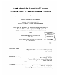 Application  of  the  Geostatistical  Program Maria