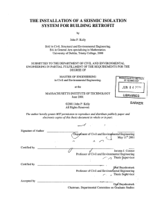 THE INSTALLATION  OF A  SEISMIC  ISOLATION by