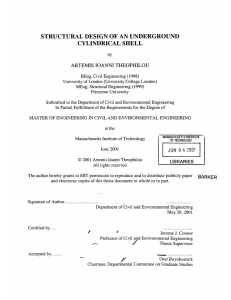 STRUCTURAL  DESIGN  OF AN  UNDERGROUND CYLINDRICAL  SHELL