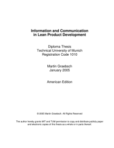 Information and Communication in Lean Product Development