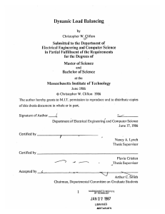 Dynamic  Load  Balancing