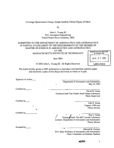 Coverage  Optimization  Using  a Single  Satellite ... III B.S.  Aerospace  Engineering by