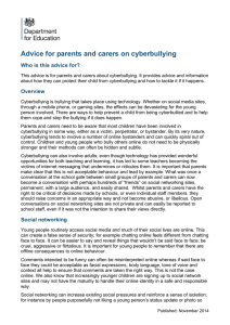 Advice for parents and carers on cyberbullying