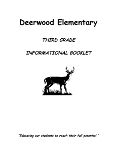 Deerwood Elementary  THIRD GRADE INFORMATIONAL BOOKLET