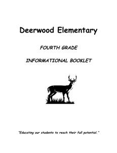 Deerwood Elementary FOURTH GRADE INFORMATIONAL BOOKLET