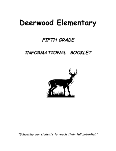 Deerwood Elementary  FIFTH GRADE INFORMATIONAL  BOOKLET