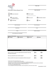 Information Literacy Request Form _______________ tion