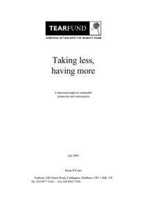 Taking less, having more