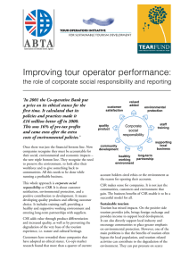 Improving tour operator performance: