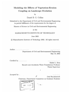 Modeling  the  Effects  of  Vegetation-Erosion G.