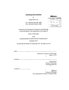 IES ARCHVEs Justifying Bayesianism JR