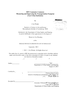 ARHNs MIT Commuter Common: Measuring and Improving  the Transportation Footprint