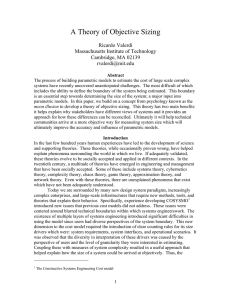 A Theory of Objective Sizing  Ricardo Valerdi Massachusetts Institute of Technology