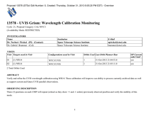 13578 - UVIS Grism: Wavelength Calibration Monitoring