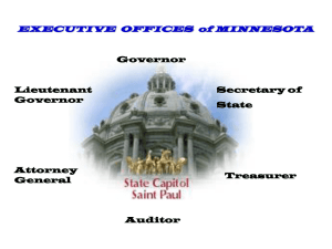 EXECUTIVE  OFFICES  of MINNESOTA Governor Lieutenant Secretary of