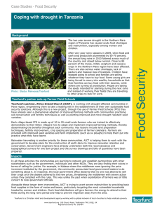 Coping with drought in Tanzania Case Studies - Food Security Background
