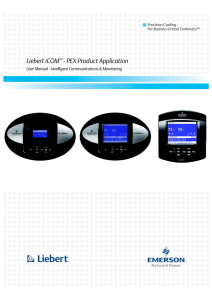 Liebert iCOM - PEX Product Application Precision Cooling