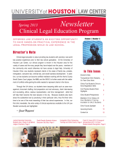 Newsletter  Spring 2013