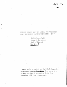 RATIO Research paper 1980