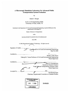 A Microscopic  Simulation  Laboratory for Advanced  Public by J.