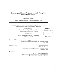 Estimating  the  Material  Properties  of ... Observation  of  Motion