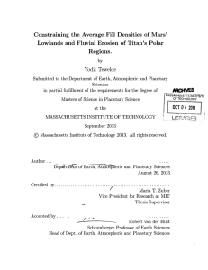 Constraining  the  Average  Fill  Densities ... Lowlands  and  Fluvial  Erosion  of ...