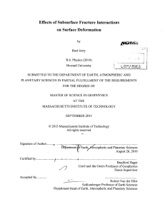 Effects  of Subsurface  Fracture Interactions -L