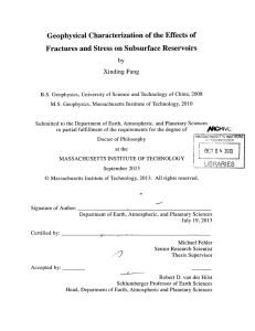 Geophysical  Characterization of the Effects  of by Xinding  Fang