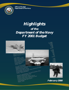 Highlights Department of the Navy FY 2001 Budget of the