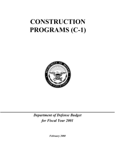 CONSTRUCTION PROGRAMS (C-1) Department of Defense Budget for Fiscal Year 2001