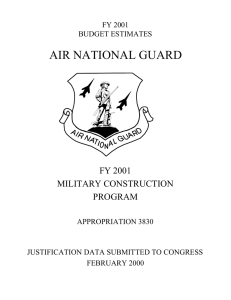 AIR NATIONAL GUARD FY 2001 MILITARY CONSTRUCTION PROGRAM