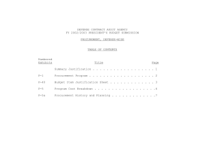 DEFENSE CONTRACT AUDIT AGENCY FY 2002/2003 PRESIDENT'S BUDGET SUBMISSION PROCUREMENT, DEFENSE-WIDE