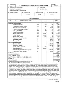 FY 2002 MILITARY CONSTRUCTION PROGRAM 08/02/01 NAVY COMALAPA AIR BASE