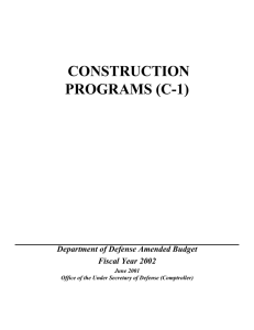 CONSTRUCTION PROGRAMS (C-1) Department of Defense Amended Budget Fiscal Year 2002