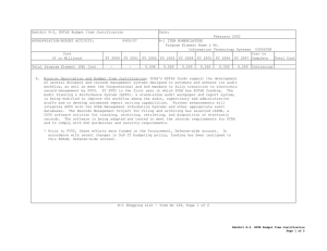 Exhibit R-2, RDT&amp;E Budget Item Justification Date: February 2002 APPROPRIATION/BUDGET ACTIVITY: