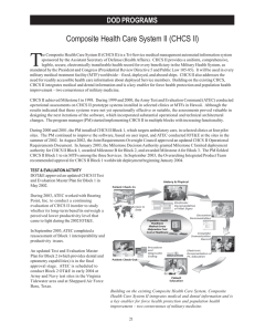 T Composite Health Care System II (CHCS II) DOD PROGRAMS