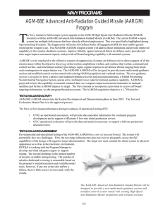 T AGM-88E Advanced Anti-Radiation Guided Missile (AARGM) Program NAVY PROGRAMS