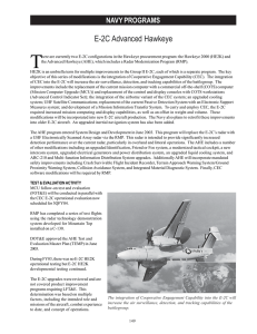 T E-2C Advanced Hawkeye NAVY PROGRAMS